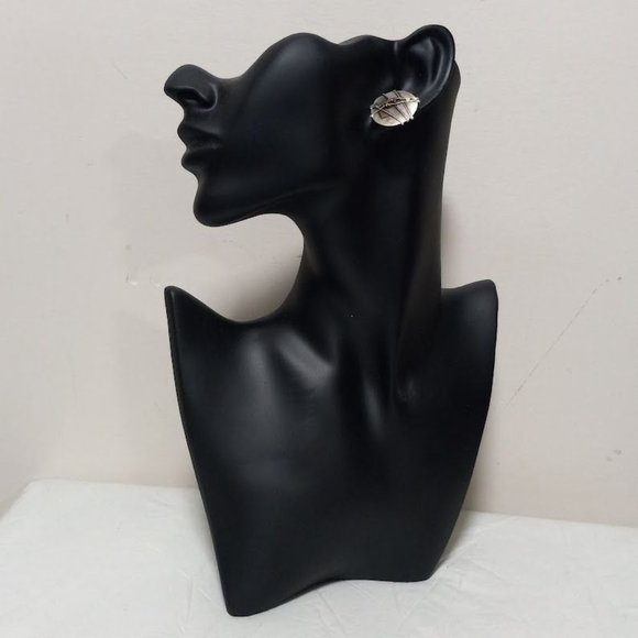 Vintage 1988 St Jude Sterling 14K Accents Earring 925 Sterling - Picture 2 of 11